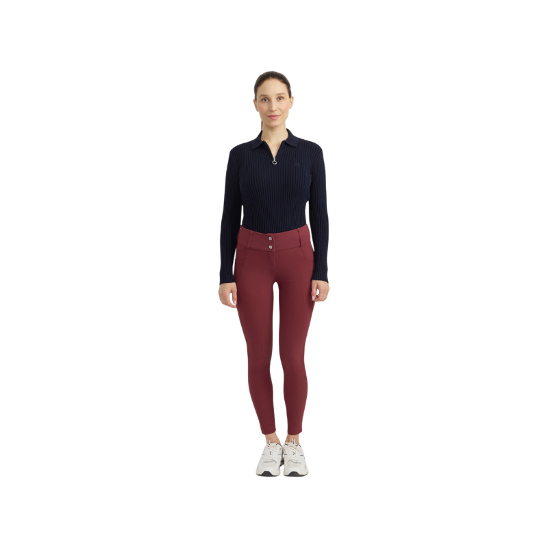 Harcour - Polo manches longues femme Celeste marine
