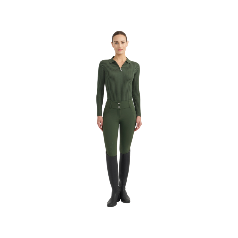 Harcour - Polo manches longues femme Celeste trèfle