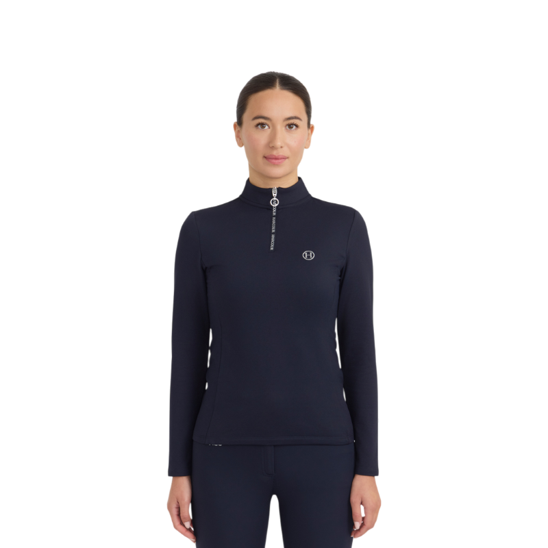 Harcour - Polo manches longues femme Claudia marine