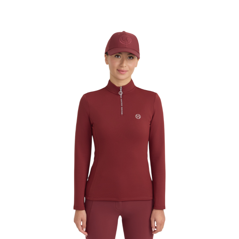 Harcour - Polo manches longues femme Claudia vigne