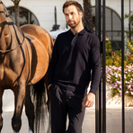 Harcour - Polo manches longues homme Ange marine | - Ohlala