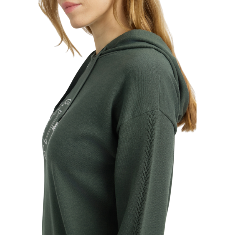 Harcour - Pull à capuche manches longues femme Capucine trèfle