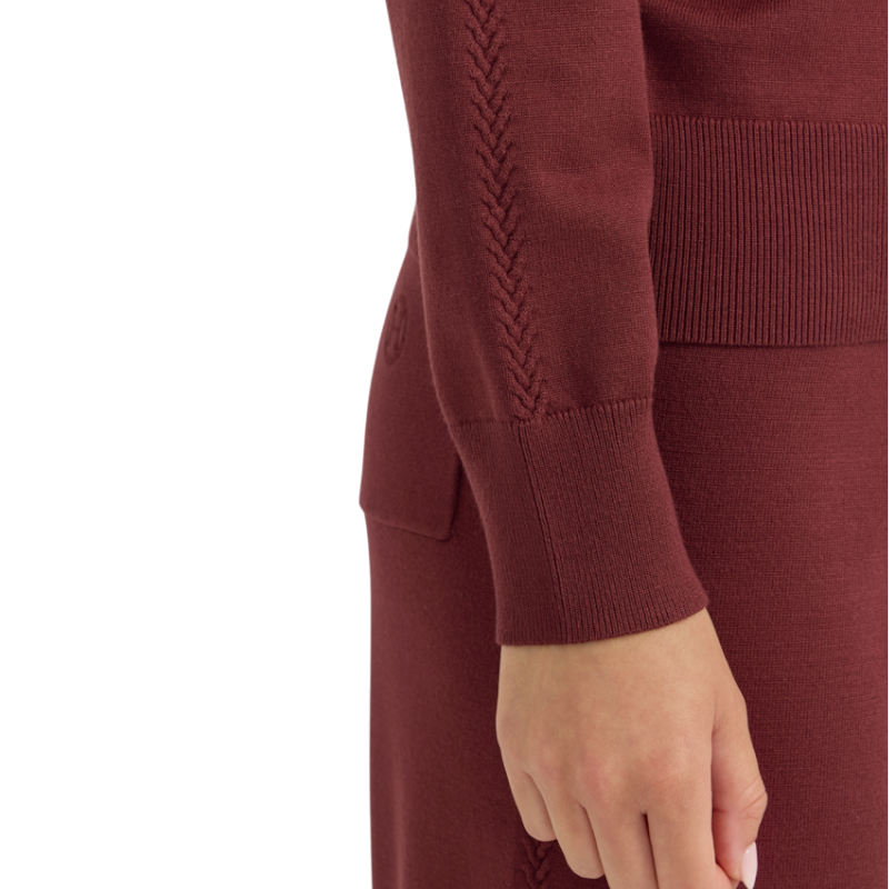Harcour - Pull à capuche manches longues femme Capucine vigne