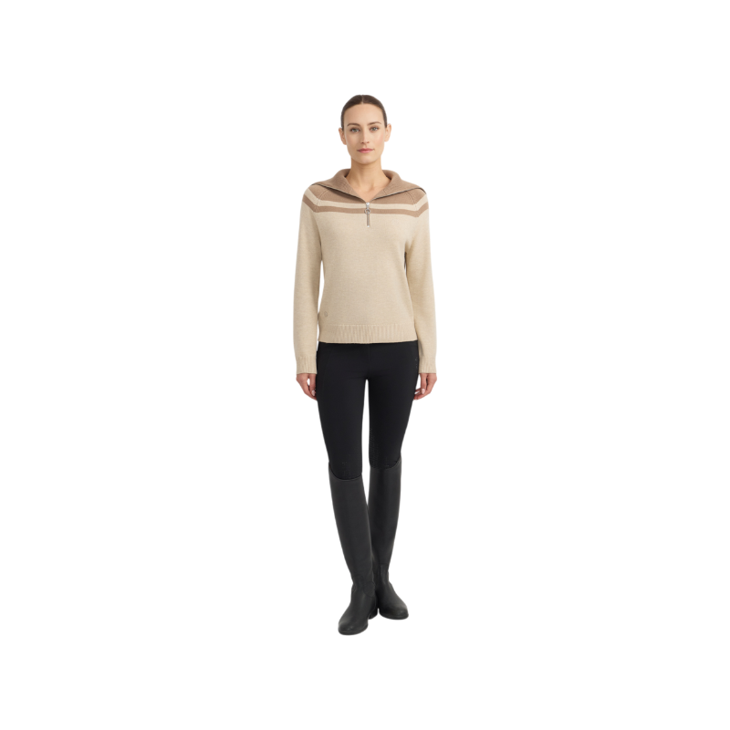 Harcour - Pull col montant femme Claira crème