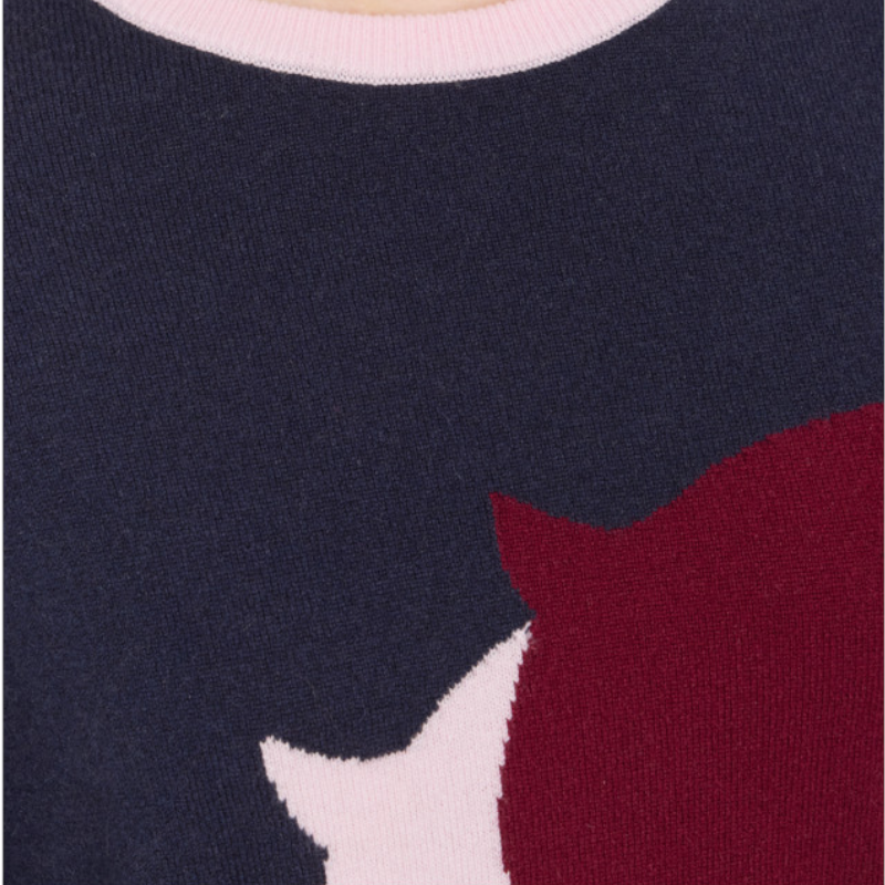 Harcour - Pull manches longues femme Haras marine