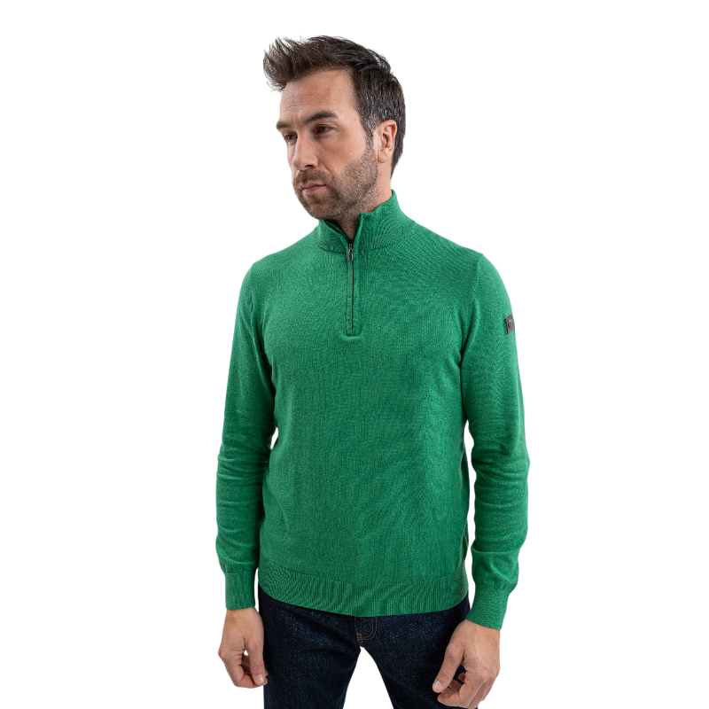 Harcour - Pull manches longues homme Parmo emerald green | - Ohlala