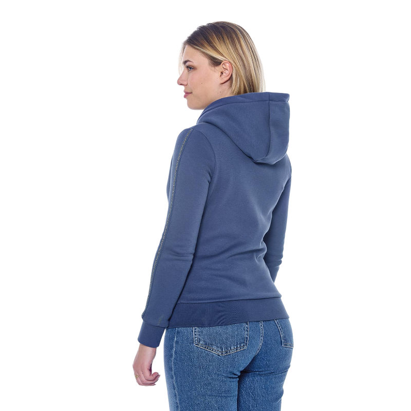 Harcour - Sweat à zip manches longues femme Sworm steel blue