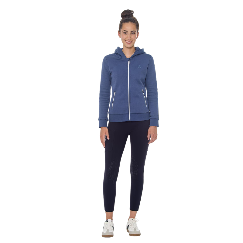 Harcour - Sweat à zip manches longues femme Sworm steel blue