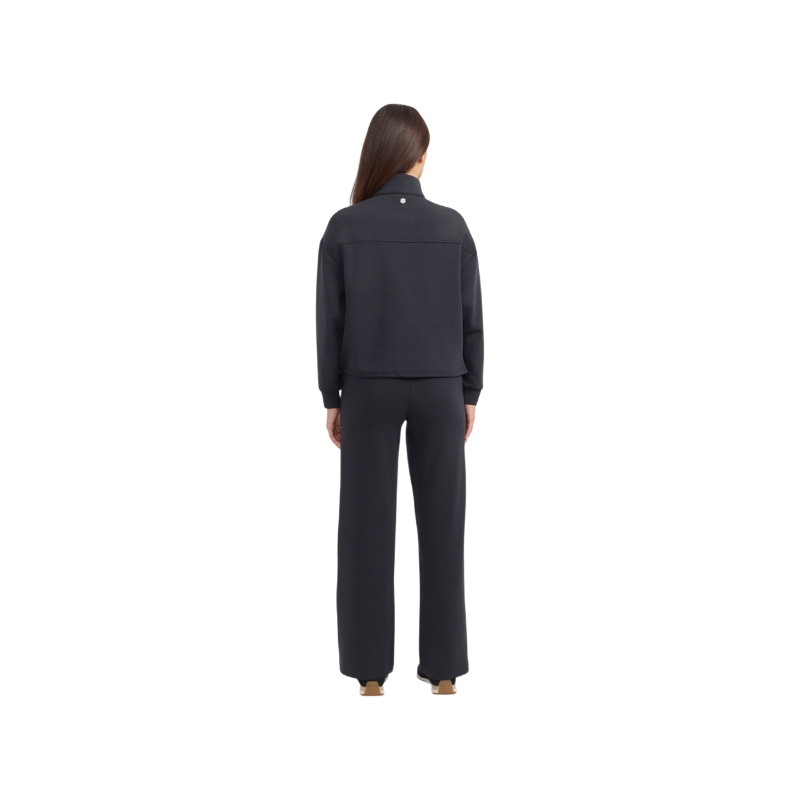 Harcour - Sweat col zippé manches longues femme Cassandre noir