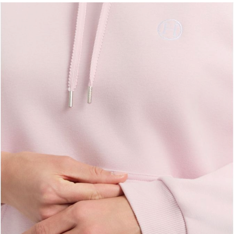 Harcour - Sweat manches longues femme Coeur Octobre Rose pétale