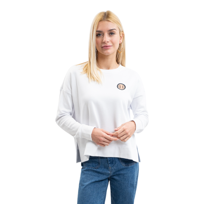 Harcour - Sweat manches longues femme Santana blanc
