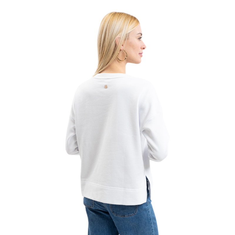 Harcour - Sweat manches longues femme Santana blanc
