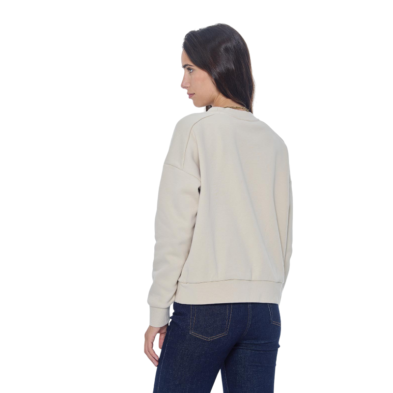 Harcour - Sweat manches longues femme Sirius ivoire
