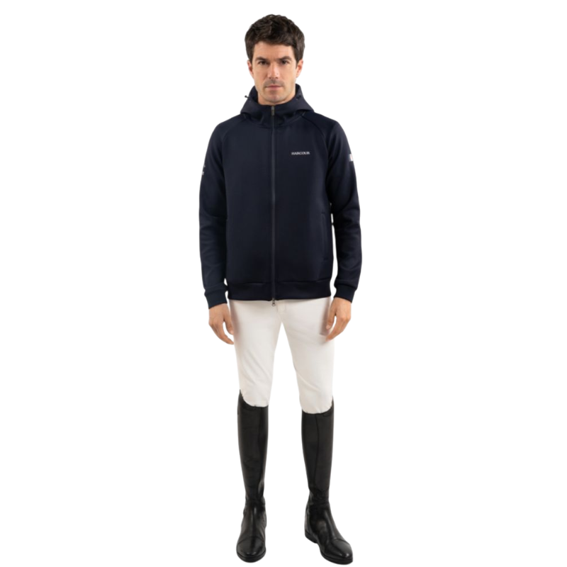 Harcour - Sweater lange mouwen heren Frank marineblauw