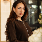 Harcour - Sweater lange mouwen geritst dames Amelie cacao | - Ohlala