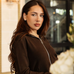 Harcour - Sweater lange mouwen geritst dames Amelie cacao | - Ohlala