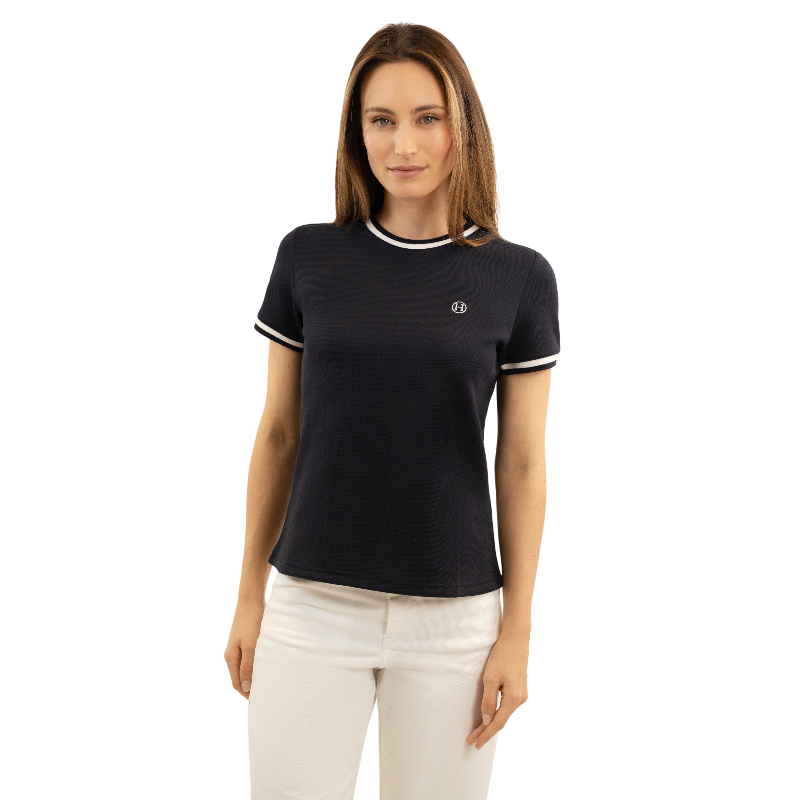 Harcour - T-shirt korte mouwen dames Belsara marine | - Ohlala