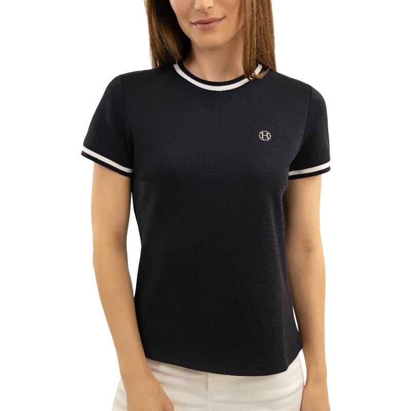 Harcour - Dames T-shirt korte mouwen Belsara marine | - Ohlala