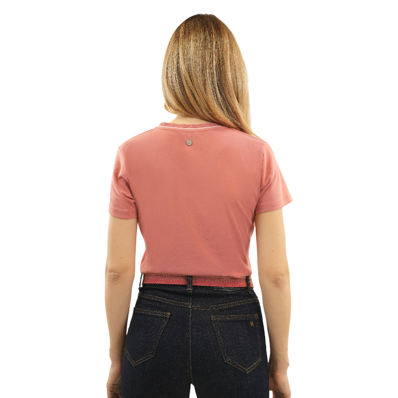 Harcour - Dames T-shirt korte mouwen Berenice rose aurore | - Ohlala