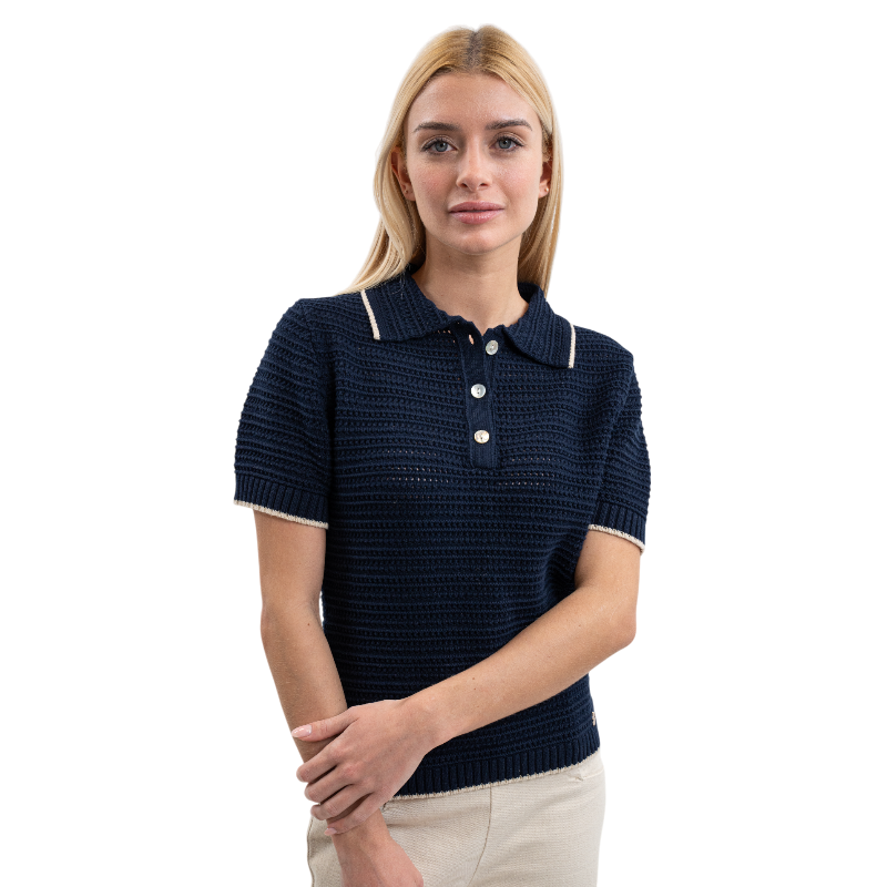 Harcour - T-shirt manches courtes femme Pony marine