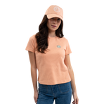 Harcour - Dames T-shirt korte mouwen Tchaka abrikoos | - Ohlala