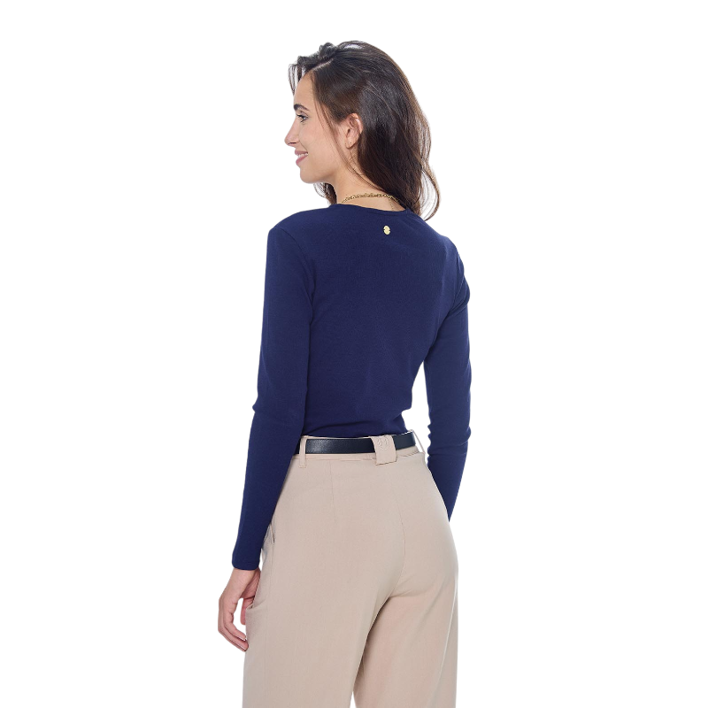Harcour - T-shirt manches longues femme Pipalo marine