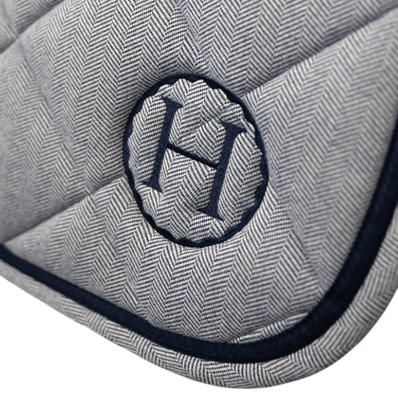 Harcour - Tapis de dressage Charma chevron/ marine
