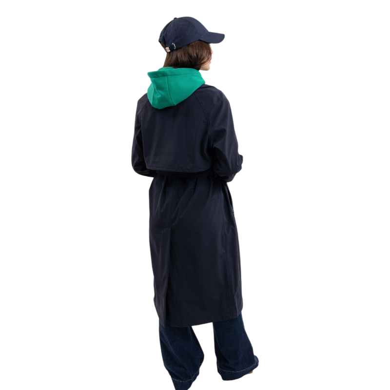 Harcour - Trench femme Talina marine | - Ohlala