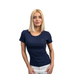 Harcour - Dames T-shirt korte mouwen Tarlala marine | - Ohlala