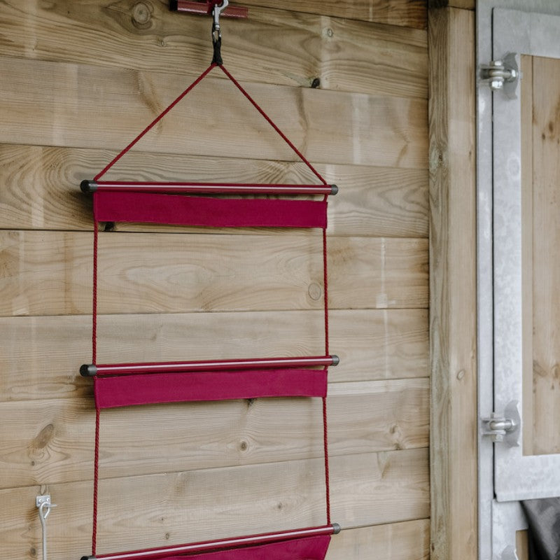 Hippotonic - Présentoir en échelle pour couverture et chemis bordeaux | - Ohlala