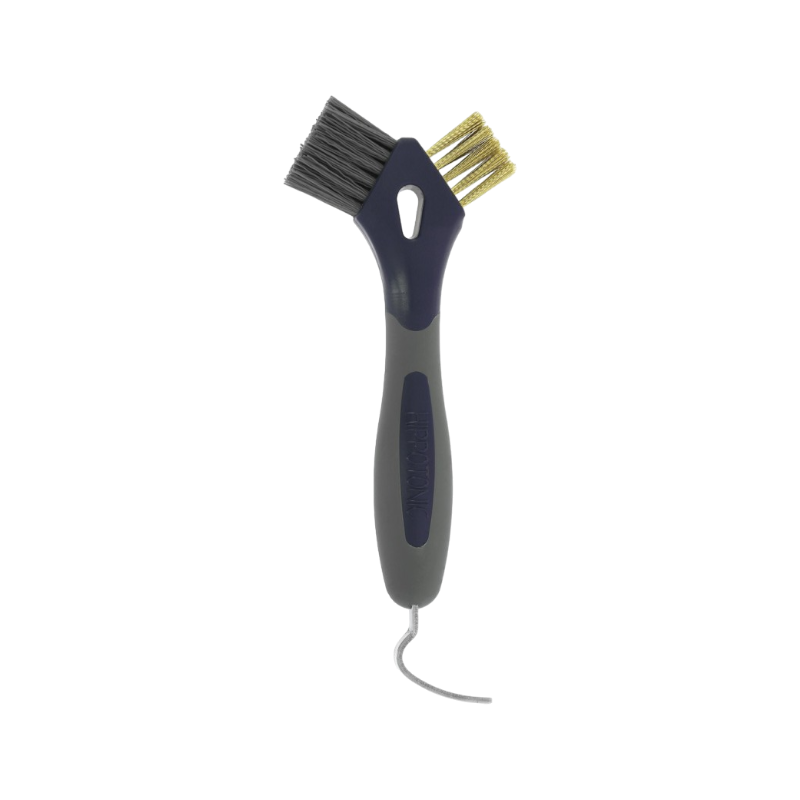 Hippotonic - Cure pied brosse métal 3 en 1 marine | - Ohlala