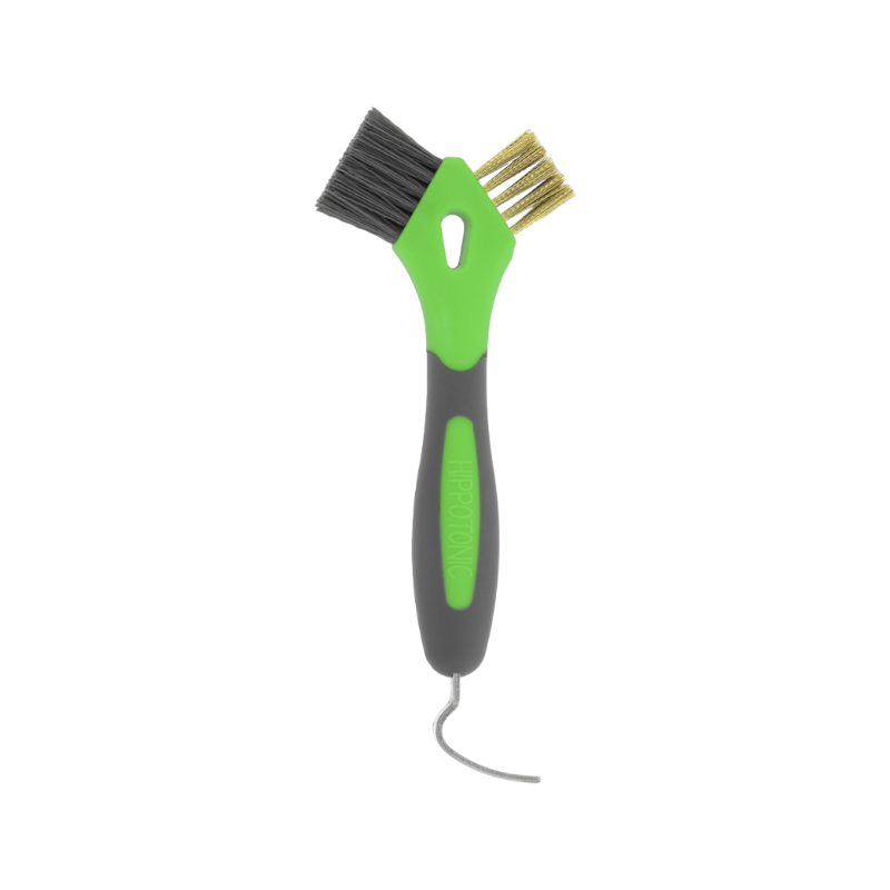 Hippotonic - Cure pied brosse métal 3 en 1 vert | - Ohlala
