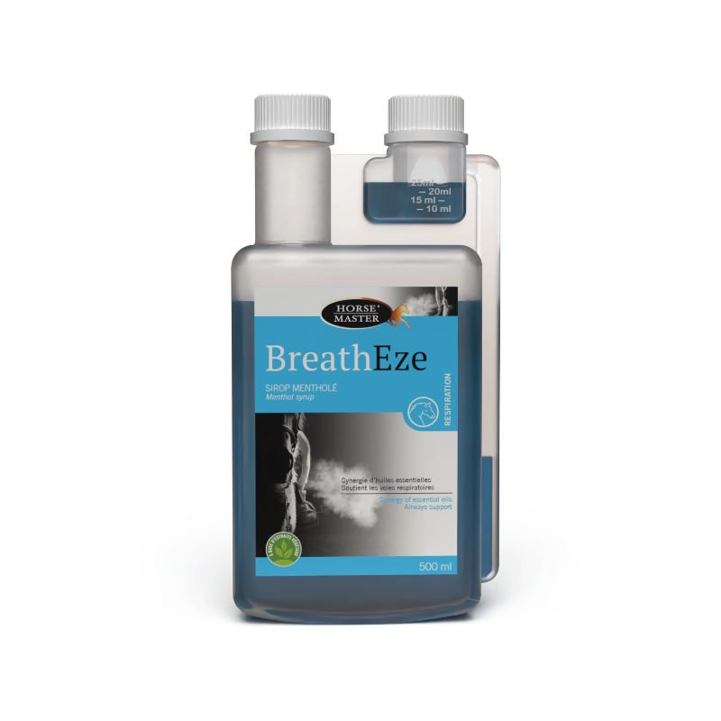 Horse Master - Complément alimentaire sirop mentholé voies respiratoire Breatheze