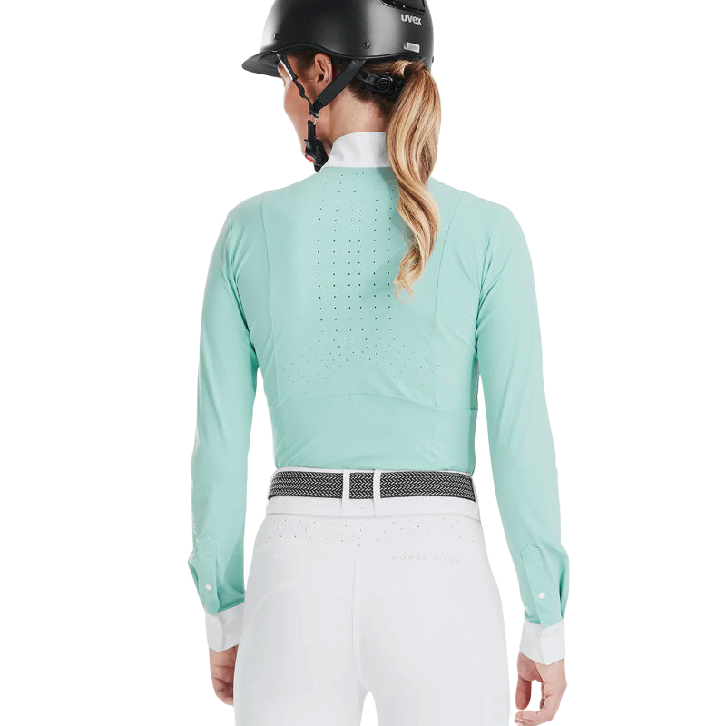 Horse Pilot - Chemise manches longues femme Monica vert d'eau | - Ohlala