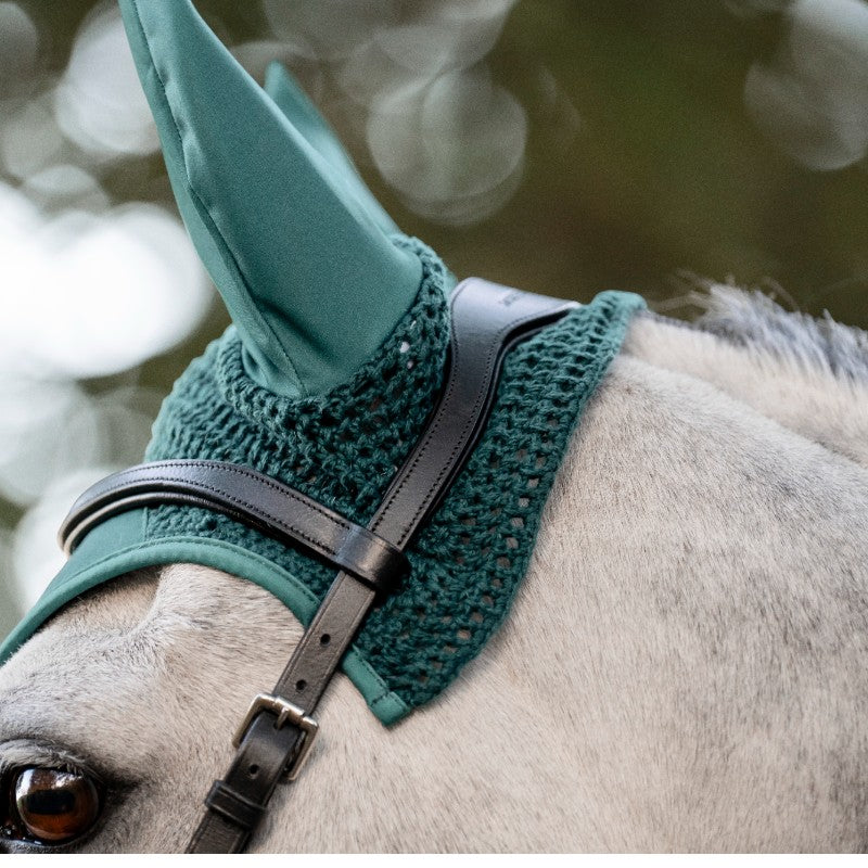 Horseware - Bonnet pour chevaux Ear Net dynasty green