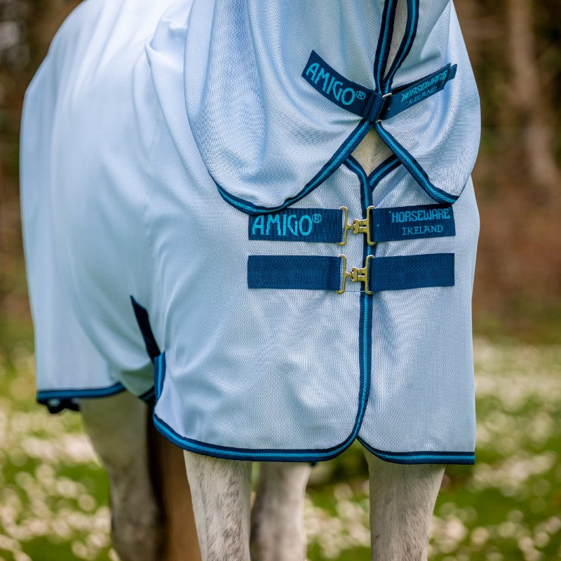 Horseware - Chemise anti-mouches Amigo Bug Rug azur blue/ marine/ bleu éléctrique | - Ohlala