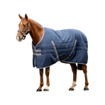 Horseware - Couverture de box Rambo marine/ thunderstorm grey/ argent 100g