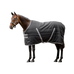 Horseware - Couverture de box Rambo noir/ thunderstorm grey/ argent 400g
