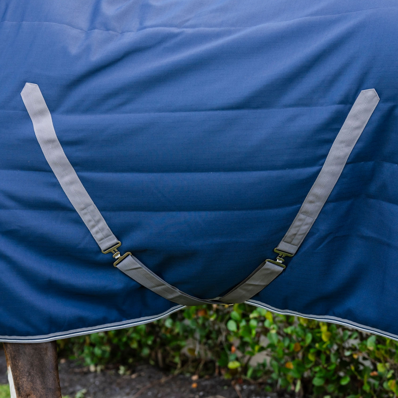 Horseware - Couverture de box Rambo marine/ thunderstorm grey/ argent 400g