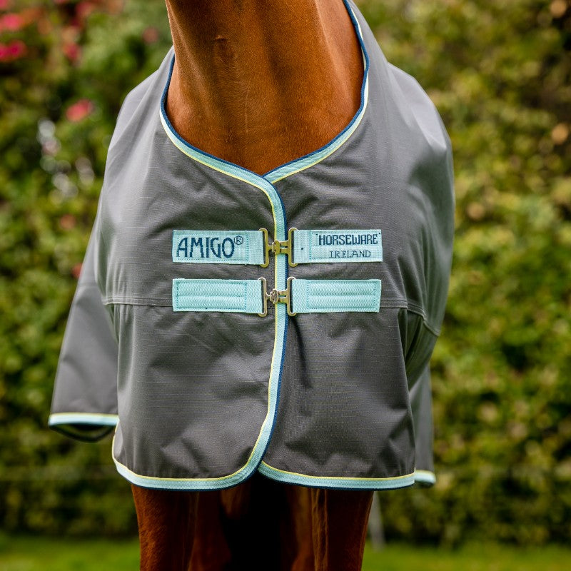 Horseware - Couverture d'extérieur Amigo Hero Ripstop Fleece Lining shadow/ blue haze/ marine 50g | - Ohlala