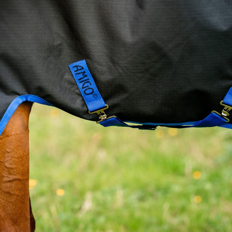Horseware - Couverture d'extérieur Amigo Ripstop 900 Plus noir/ classic blue 100g