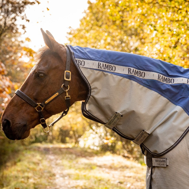 Horseware - Couverture d'extérieur Rambo Autumn Series marine/ gris 0g | - Ohlala