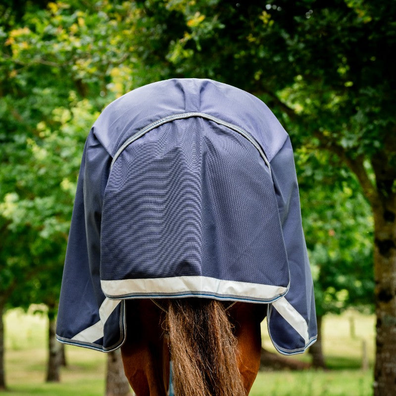 Horseware - Couverture d'extérieur Rambo Duo Ripstop Plus Turnout Bundle marine/ gris thunderstorm/ argent (100g + 100g+ 200g) 400g | - Ohlala