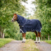 Horseware - Buitendeken Rambo Supreme Turnout Plus marine/ thunderstorm grey/ silver 450g | - Ohlala