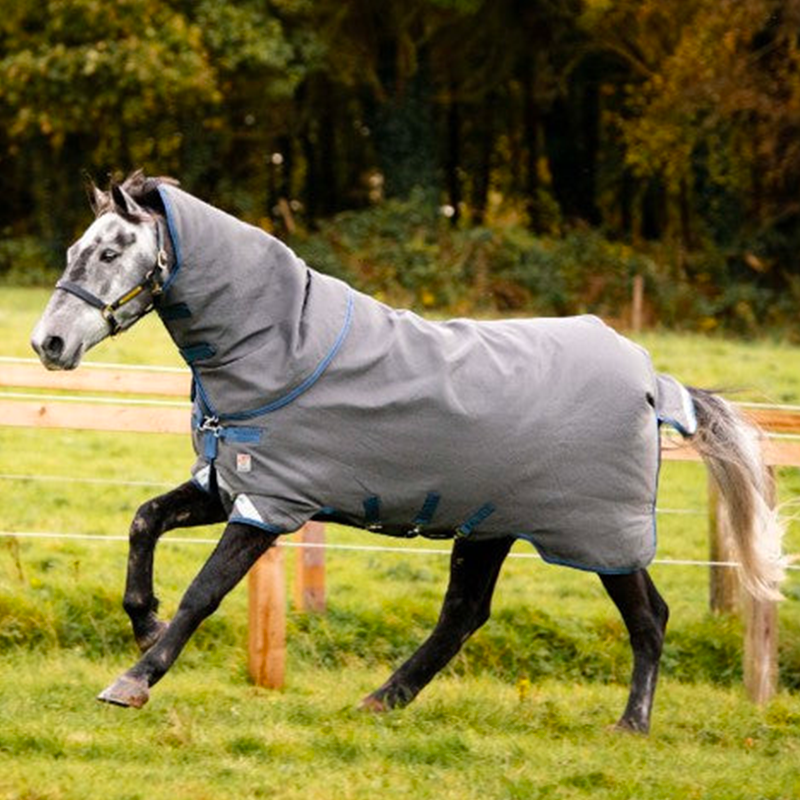 Horseware - Couverture d'extérieur Rhino Plus HexStop gris/ indigo/ marine 0g