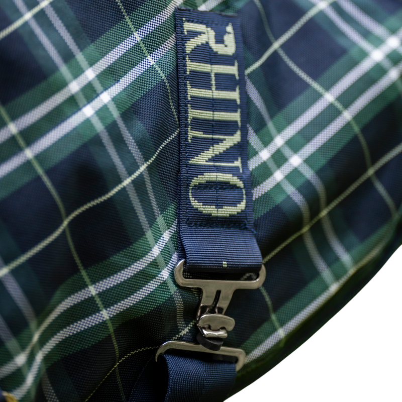 Horseware - Couverture d'extérieur Rhino Plus Turnout VL hunter check/ green/ marine 250g