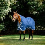 Horseware - Buitendeken Rhino Wug marine/ titanium grey/ classic blue 450g | - Ohlala