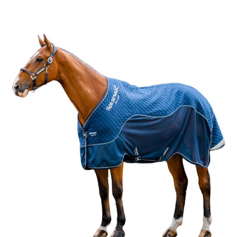 Horseware - Couverture de transport Signature Travel Series marine 50g | - Ohlala
