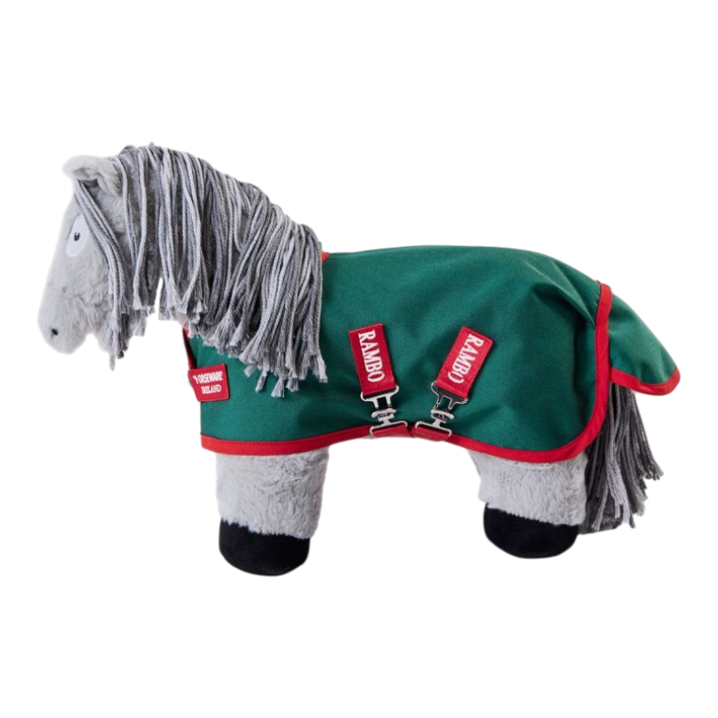 Horseware - Deken voor Crafty Ponies Rambo Original Turnout groen/ rood | - Ohlala