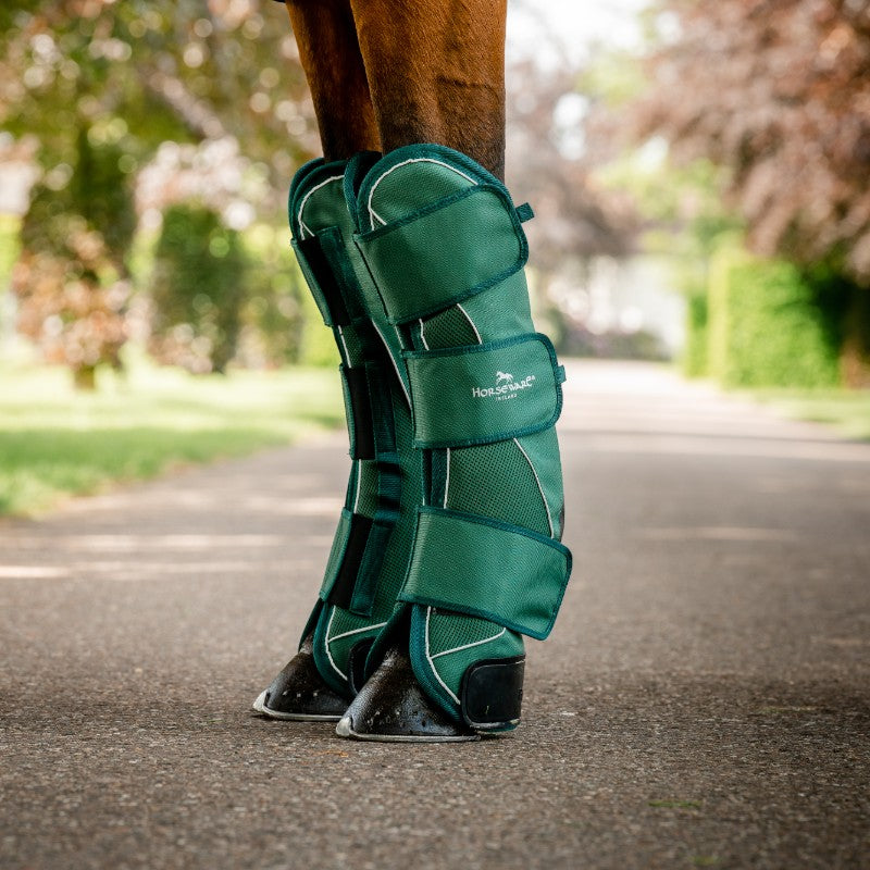 Horseware - Guêtres de transport Signature hunter green (x4) | - Ohlala